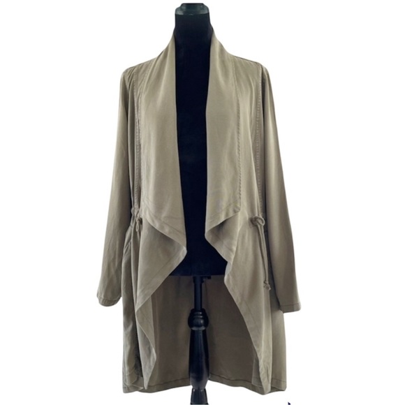 MAX Jeans Waterfall Drawstring Waist Duster Jacket - Lg NWT - Picture 2 of 10